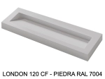 Plan vasque, bassin incliné grand taille 120 cm : L 130 à 201 x P 40 à 51 cm, finition lisse mate, 10 couleurs au choix, , résine Akrytan® teinté dans la masse, Livraison Offerte.